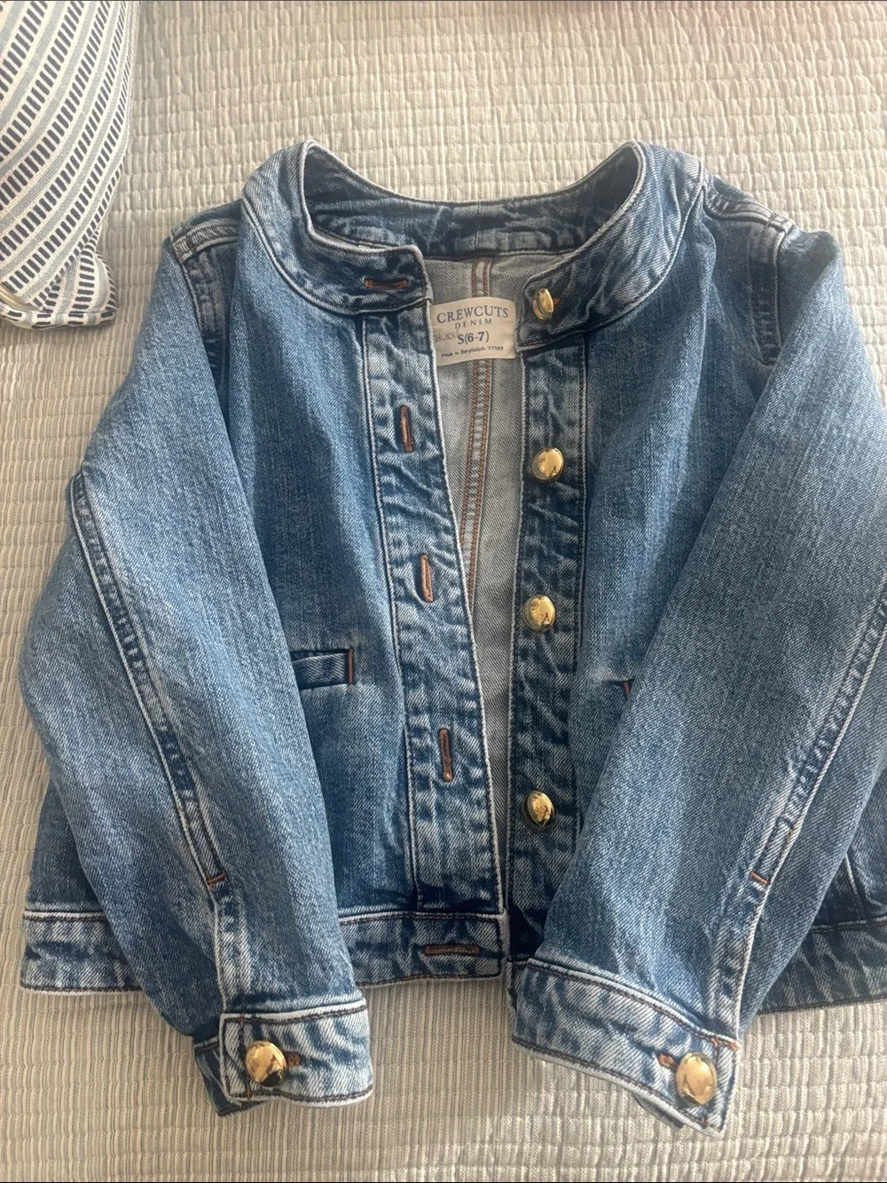 Crewcuts Blue Denim Jacket with Gold Buttons